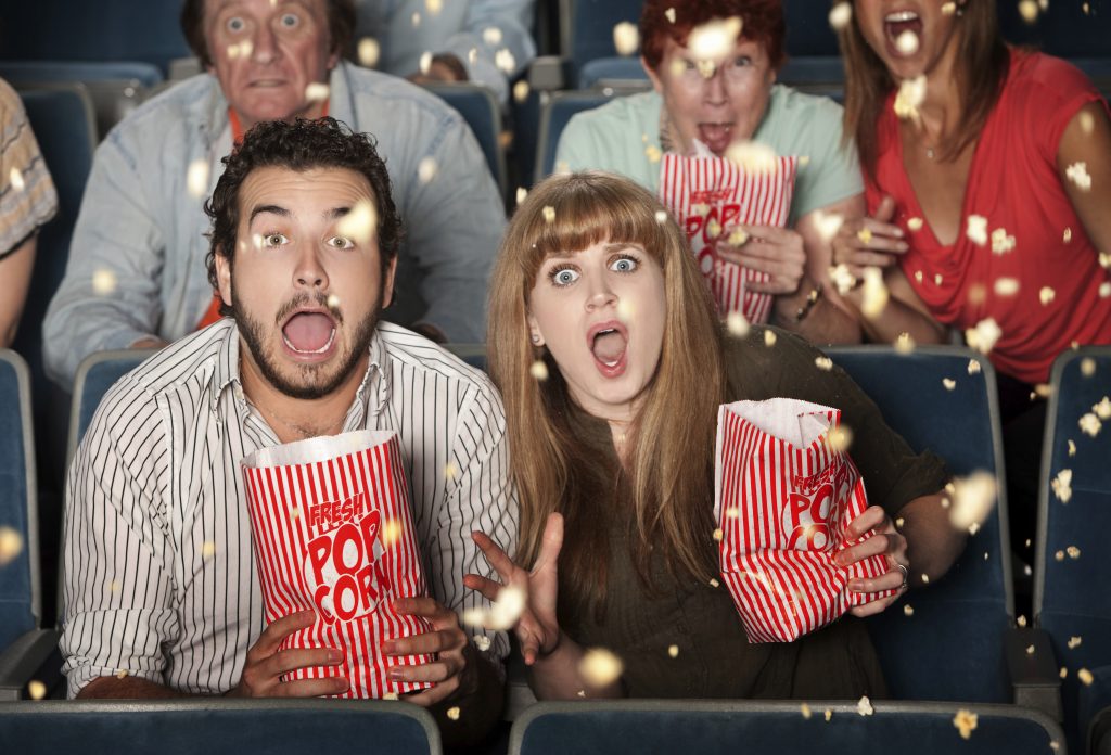 Scared People Tossing Popcorn