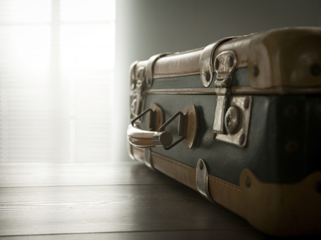 Travelling with a vintage suitcase